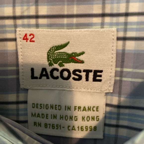 Great button down shirt. Lacoste long sleeve - Picture 2 of 2